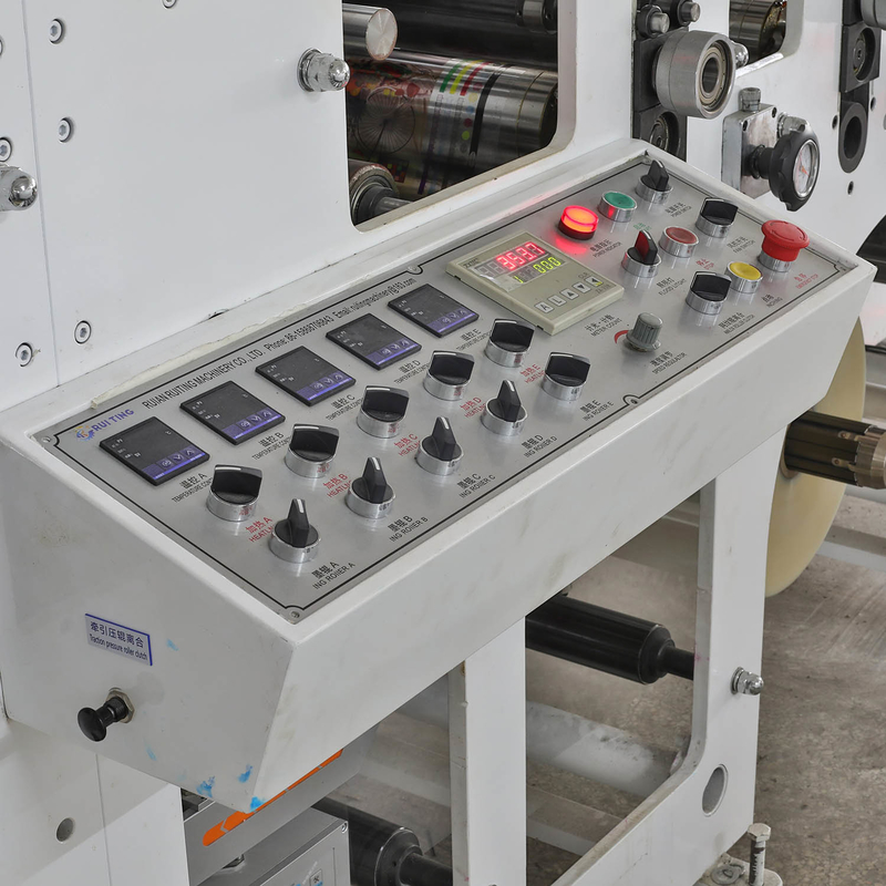 آلة طباعة الملصقات المرنة 380V / 50Hz مع طباعة لوحة أسطوانة قطر Φ60-Φ127mm