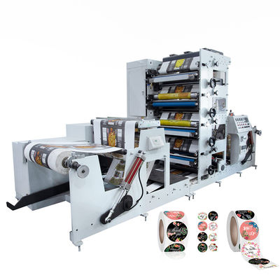 آلة طباعة الملصقات فليكسو اللاصقة 650 مم 4 ألوان بسرعة عالية